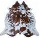 6.5 Ft Brown and White Brindled Cowhide Rug