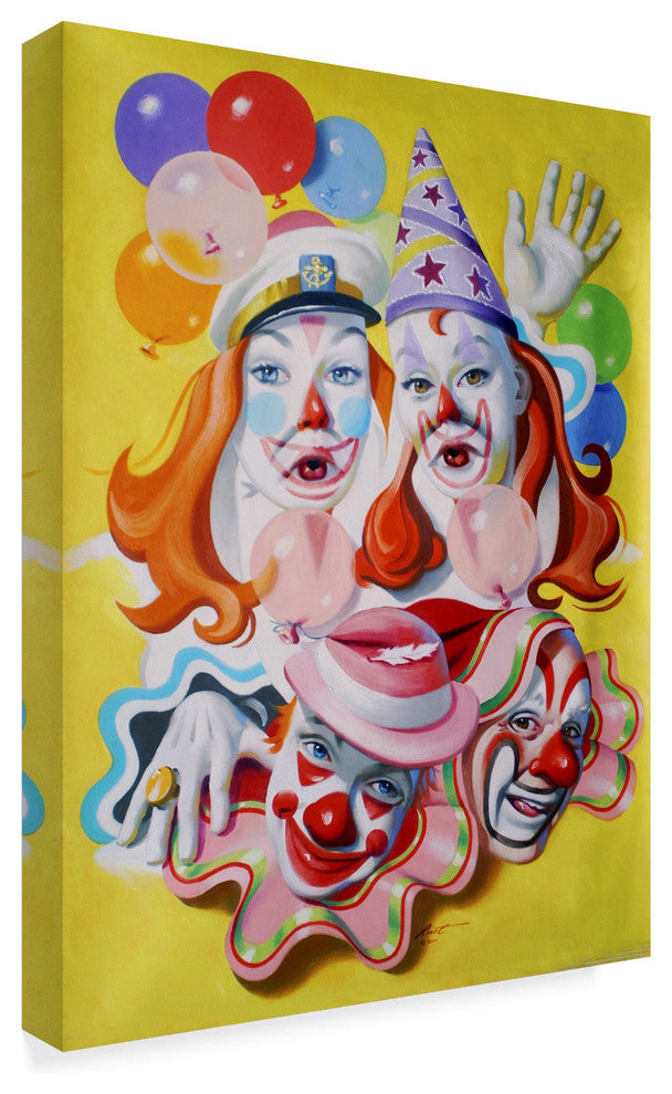 "Clown Portrait" by D. Rusty Rust, Canvas Art