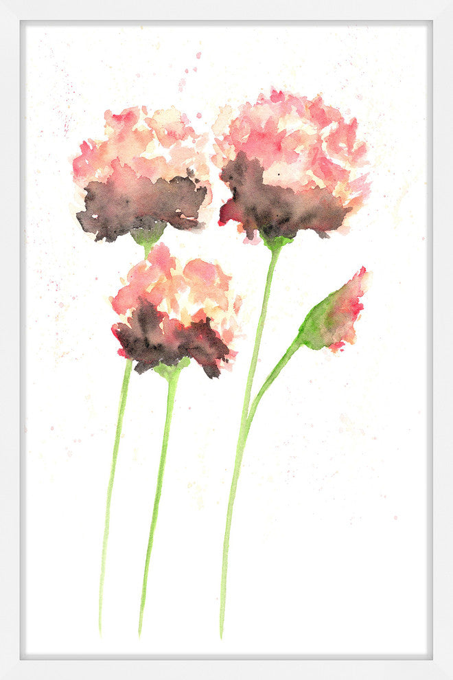 Marmont Hill, "Peach Poppies" by Thimble Sparrow Framed Painting Print, 20x30