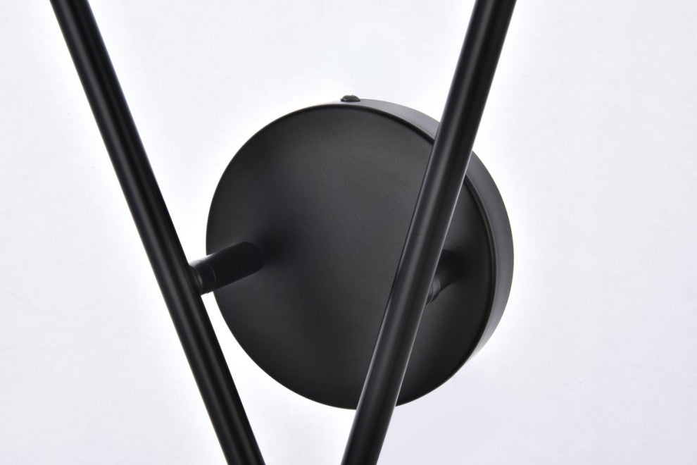 Alfie 2-Light Wall Sconce, Black