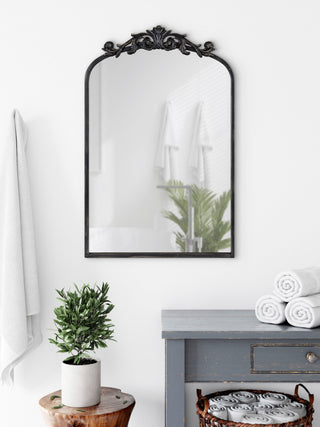 Arendahl Traditional Arch Mirror, Black, 19x30.75