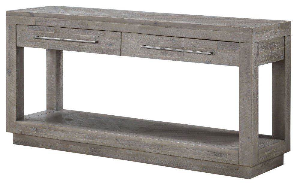 Modus Alexandra 3 Piece Rectangular Coffee, End, Console Table, Rustic Latte