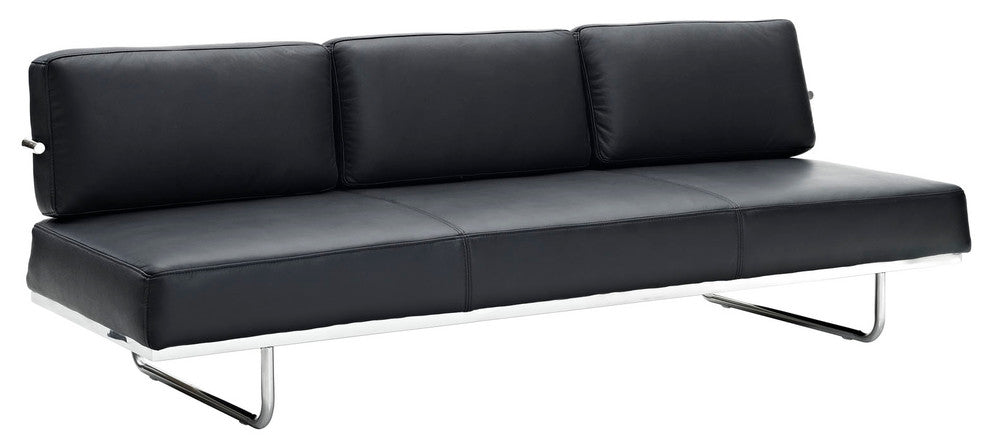 Modern Contemporary Living Room Convertible Sofa Black
