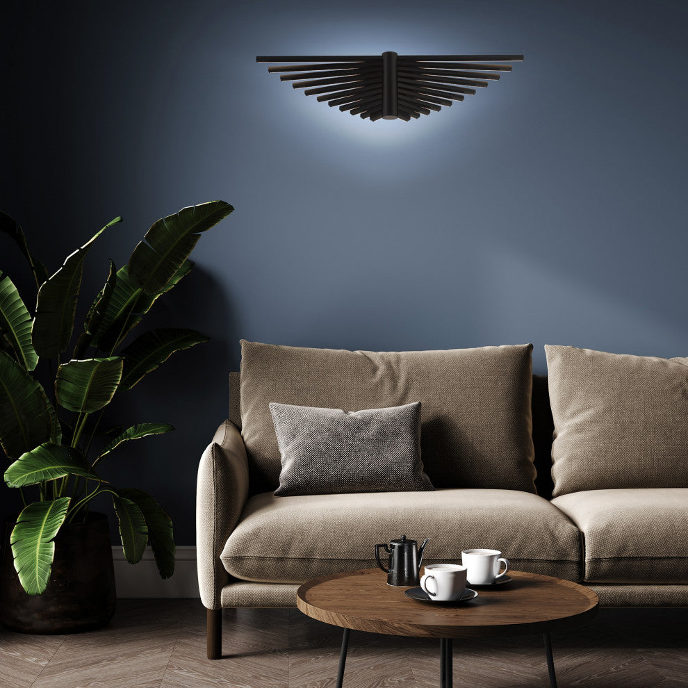 Seraph 1 Light 24.5" Sconce, Black