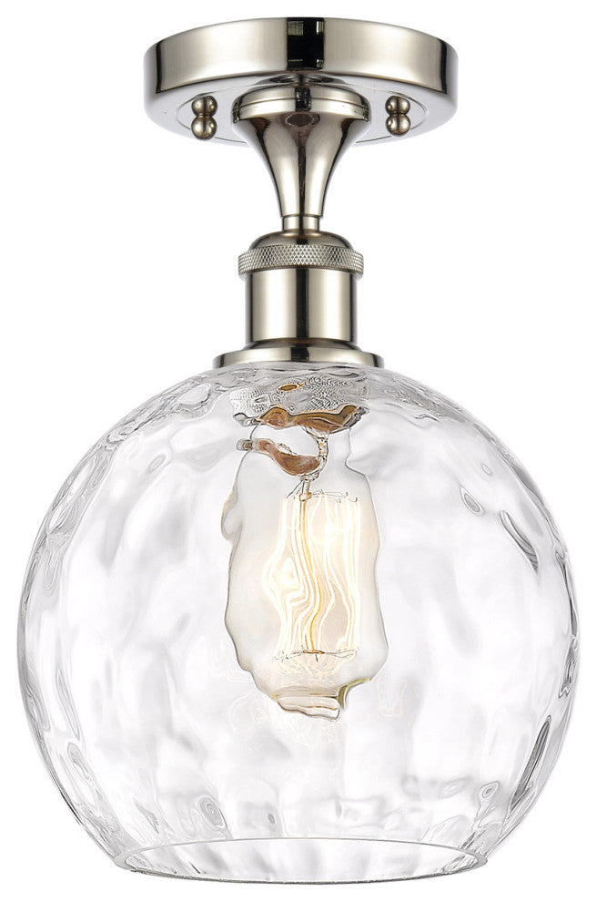 Innovations 516-1C-PN-G1215-8-LED 1 Light Semi-Flush Mount, Polished Nickel