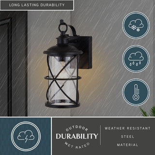 Adams 5.5" Outdoor Wall Light Black