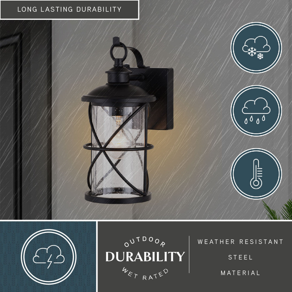 Adams 5.5" Outdoor Wall Light Black