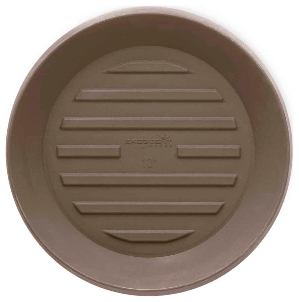 Universal Round Plant Saucer, Drip Tray, Inner Diameter 15" x Outer 20", Mocha