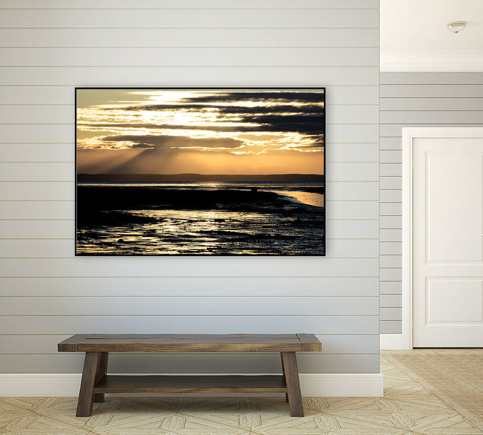 "Warm Glow I" Art block Framed Canvas, 36"x24"