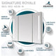 Signature Royale 48" LED Medicine Cabinet Defogger, Adjustable Magnifying Mirror