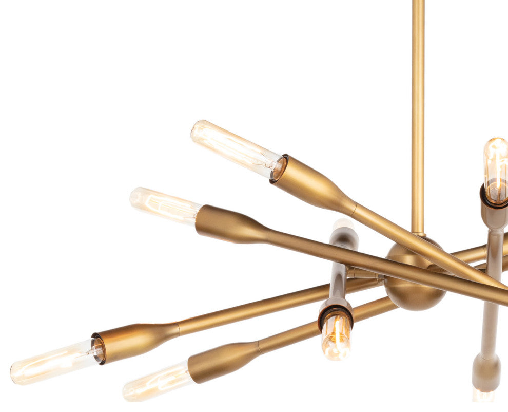 Regina Andrew Cobra Chandelier Large, Natural Brass, Brass