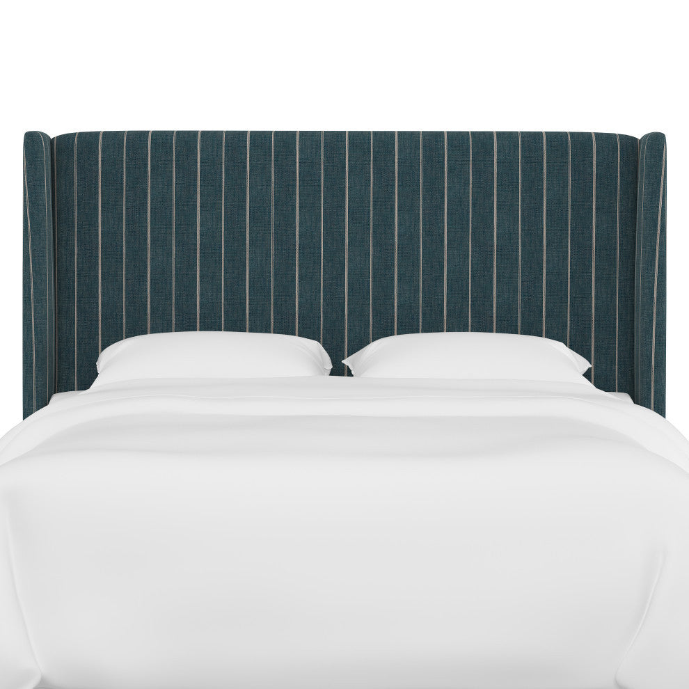 California King Wingback Headboard, Fritz Indigo