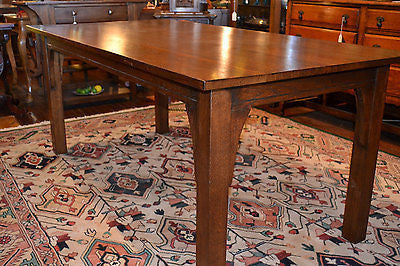 Arts and Crafts Style Mission Solid Oak 6' Dining Table