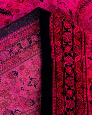 Overdyed, One-of-a-Kind Hand-Knotted Area Rug Pink, 12'1"x18'0"