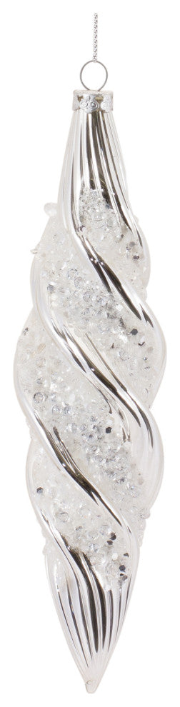 Beaded Glass Swirl Ornament, 6-Piece Set