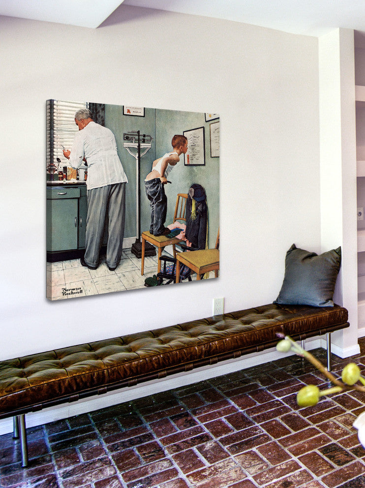 "Before the Shot" Painting Print on Canvas by Norman Rockwell