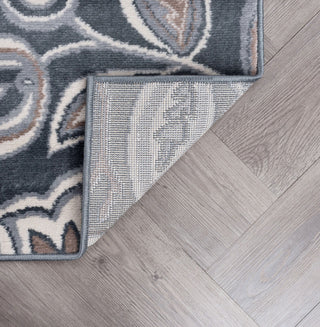 Emmalyn Transitional Floral Gray Rectangle Area Rug, 5'x7'