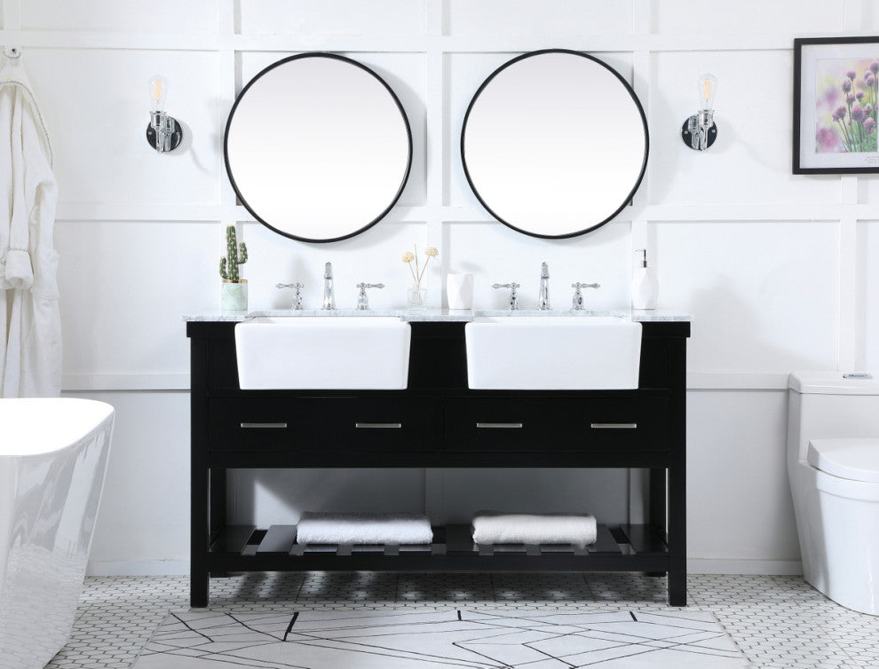 Home Living 22" Farmhouse Black-Light Bathroom Vanity