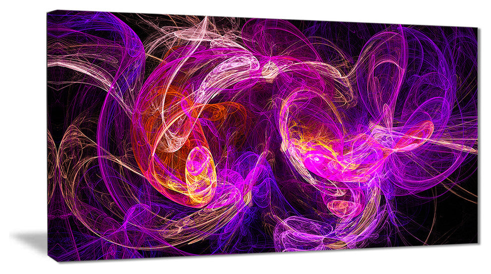 "Colored Smoke Blue Purple" Abstract Digital Art Canvas Print
