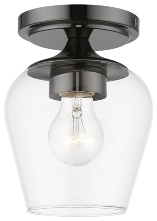 Willow 1 Light Black Chrome Flush Mount