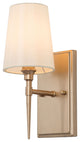 LNC Glod Traditional Bathroom Vanity Light With Fabric Shade, 1 Light
