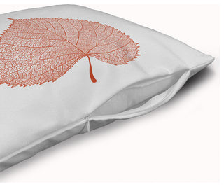 Leaf Study Accent Pillow With Removable Insert, Harvest Orange, 20"x20"