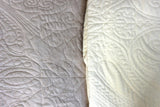 Super Soft Plush Solid Paisley Magic Carpet Quilt Set, Beige, Full