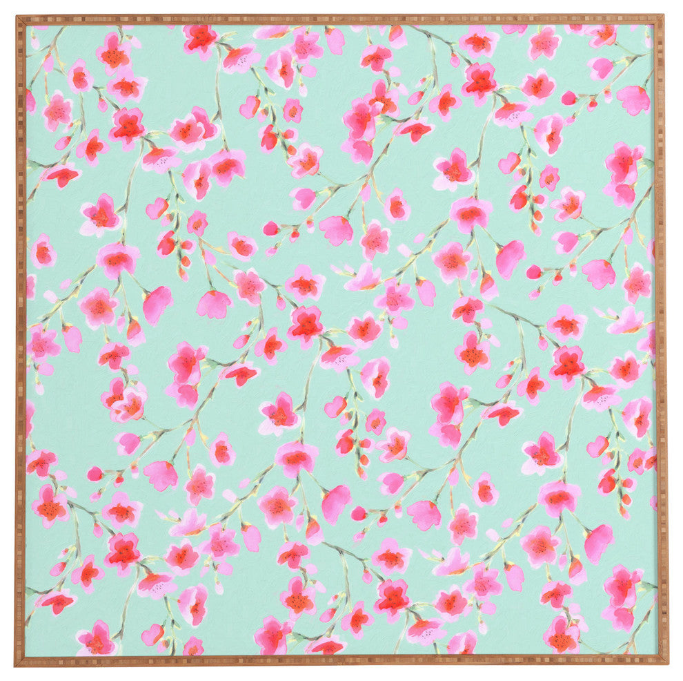 Deny Designs Jacqueline Maldonado Cherry Blossom Mint Framed Wall Art