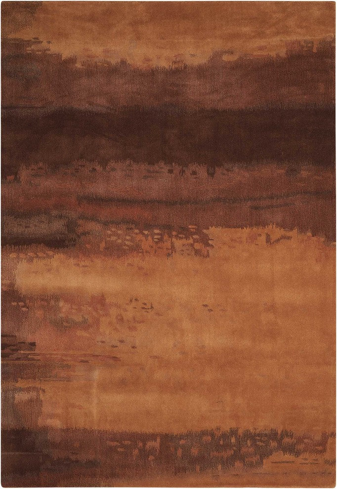Calvin Klein Home Luster Wash Amber Wash Copper Area Rug By Nourison, 4'x6'