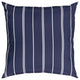 Navy Blue Pin Striped Indoor Outdoor Throw Pillow