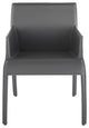 Delphine Dark Grey Leather Dining Chair, HGND218
