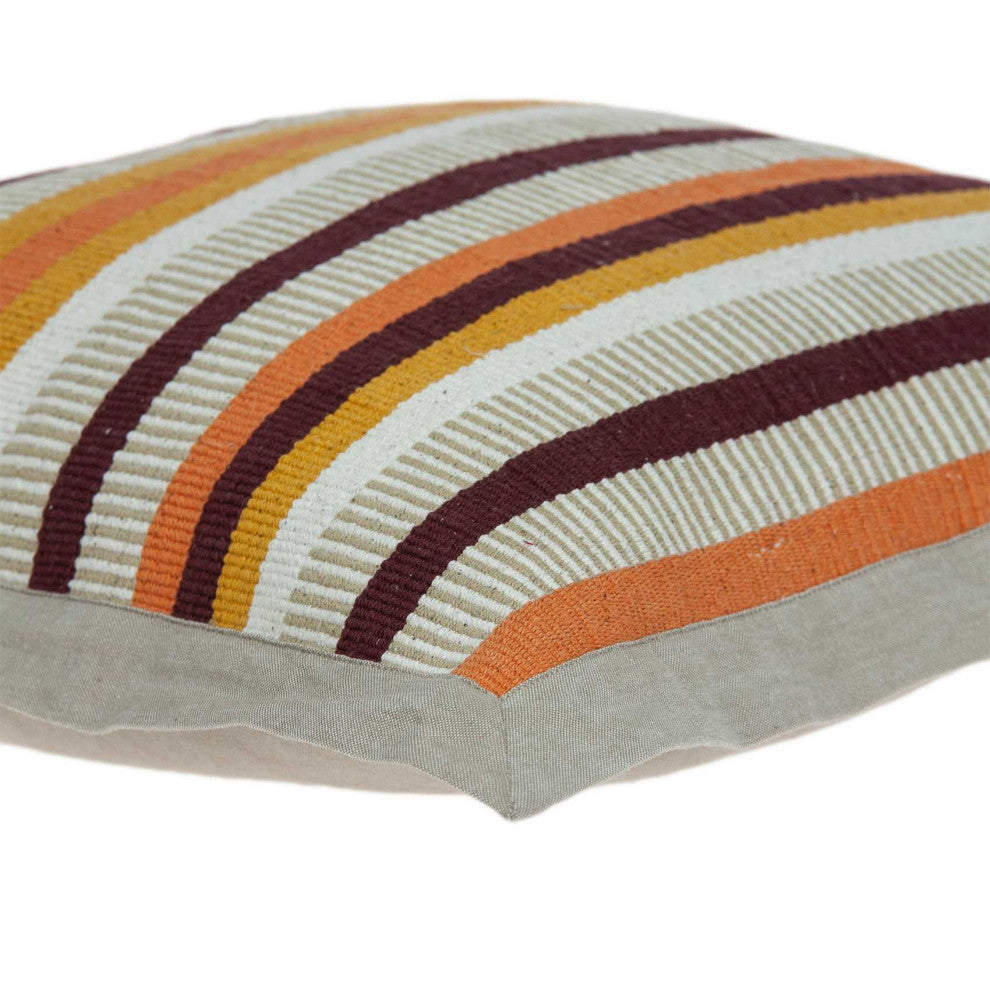 HomeRoots 20" x 7" x 20" Transitional Multicolor Pillow Cover With Poly Insert