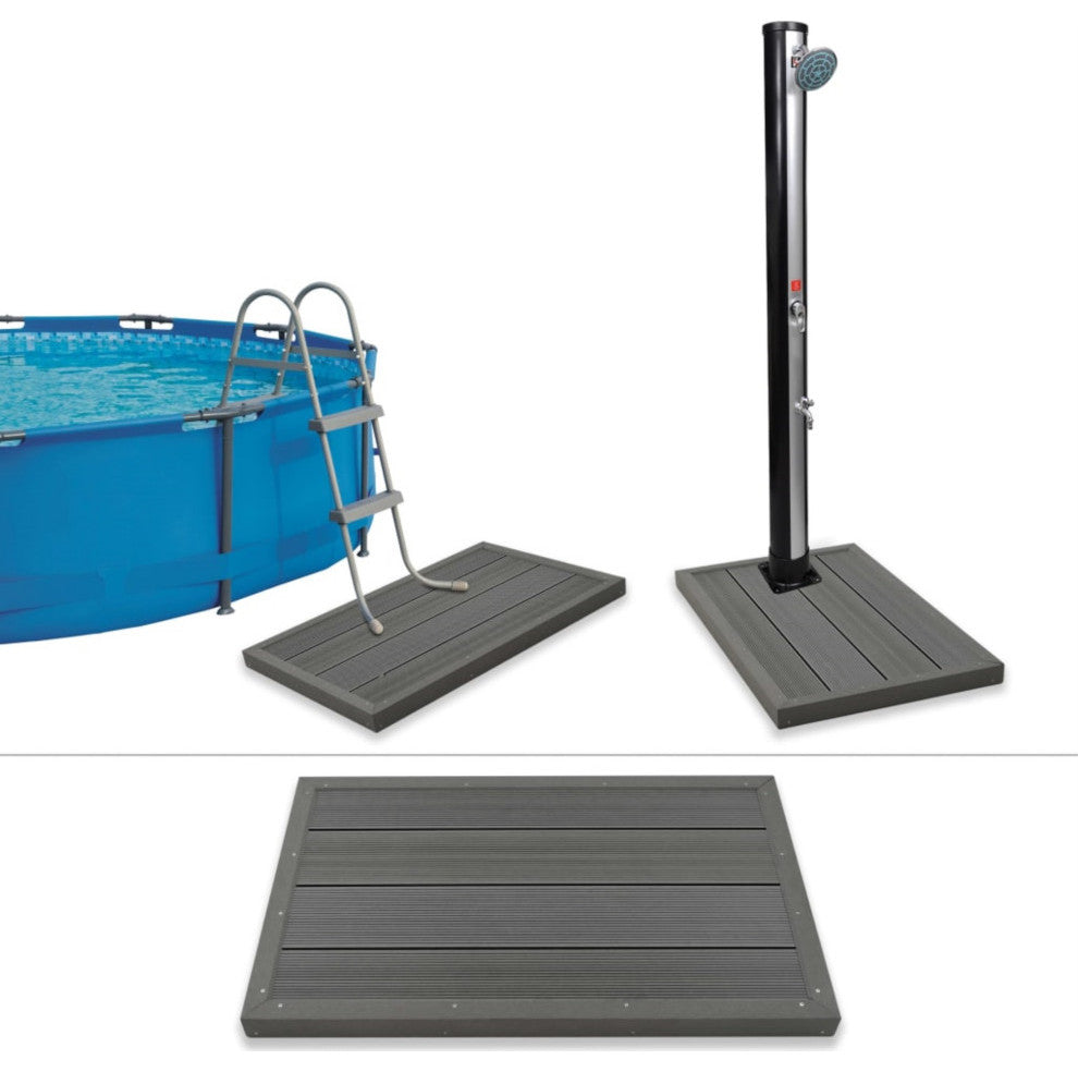 vidaxL Floor Element for Solar Shower Pool Ladder WPC
