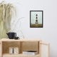 Aged Bodie Lighthouse Landscape Framed Photo Paper Wall Art Prints, Black, 12" X 16"