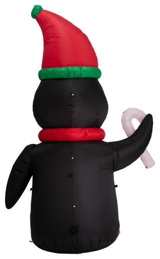8Feet Lighted Inflatable Penguin Decor