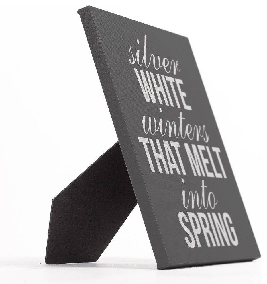 Silver white winters that melt into spring 8"x10" Easelback Canvas