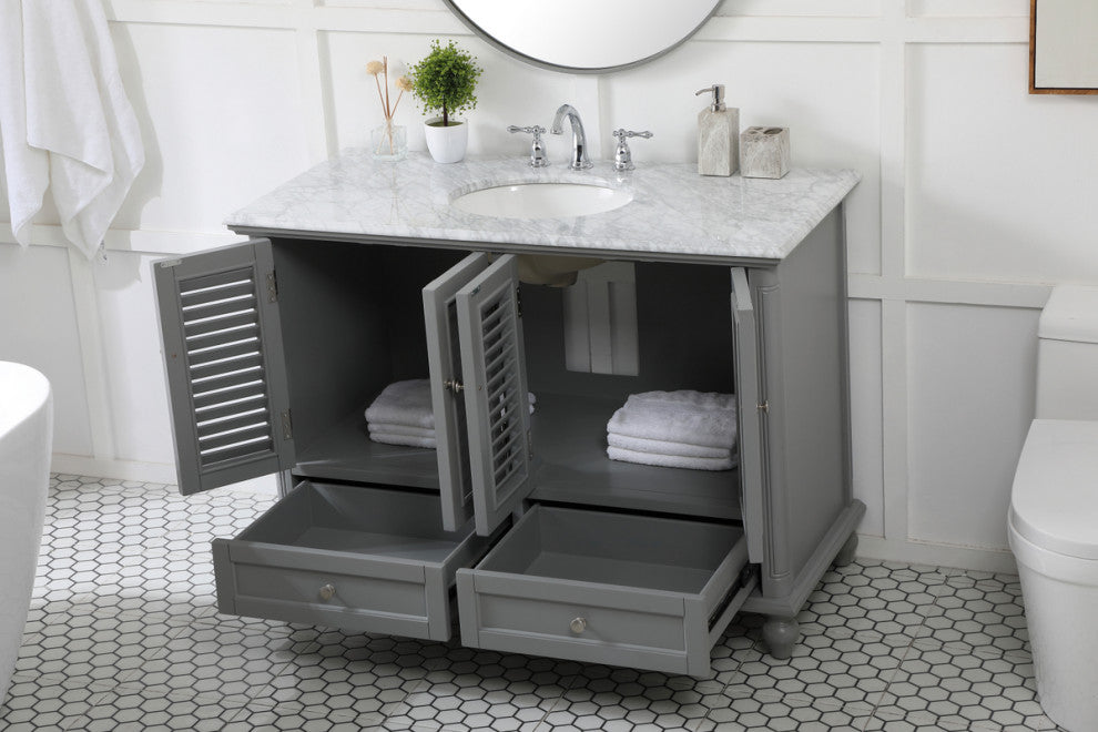 Home Living 48" Single Bathroom Vanity, Gray