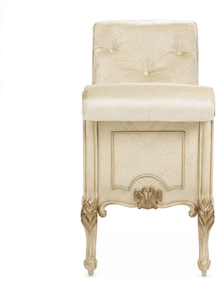 Platine de Royale Velvet Accent Bench - Champagne