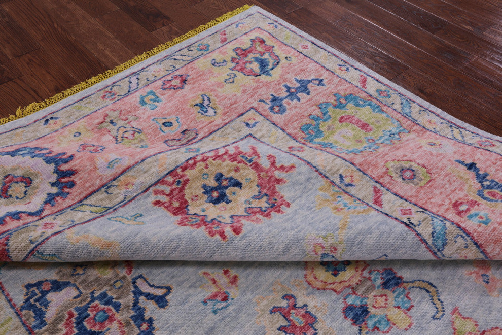 Hand Knotted Turkish Oushak Wool Rug 8' 3" X 9' 9" - Q16048