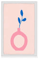 "Pink Cutout Vase" Framed Painting Print, 16x24