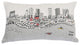 25" White Fort Worth Daylight Skyline Lumbar Decorative Pillow