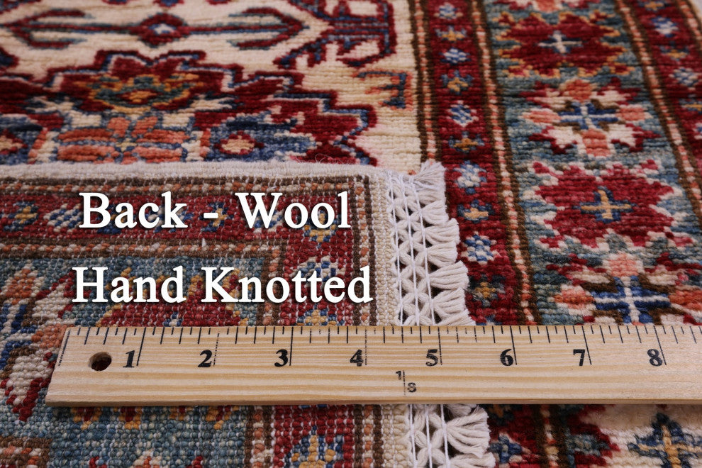 Handmade Super Kazak Wool Runner Rug 1' 11" X 5' 6" Q10297