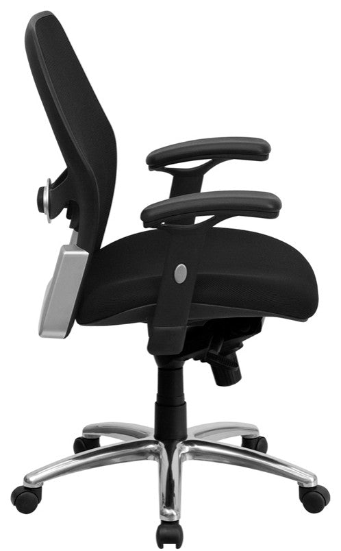 Flash Furniture Mid-Back Super Mesh Office Chair in Black