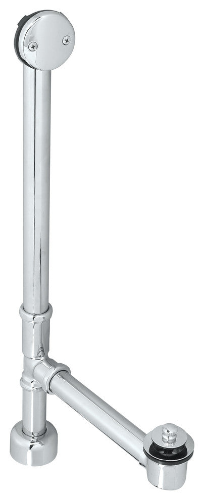 Pull & Drain Bath Waste - 22" Make-Up, 17 Ga. Tubing In Polished Chrome
