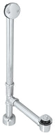 Pull & Drain Bath Waste - 22" Make-Up, 17 Ga. Tubing In Polished Chrome