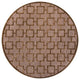 Kumana Contemporary Area Rug, Brown, 7''9" Round