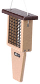 Recycled Single Cake Tail Prop Suet Feeder With Brown Roof