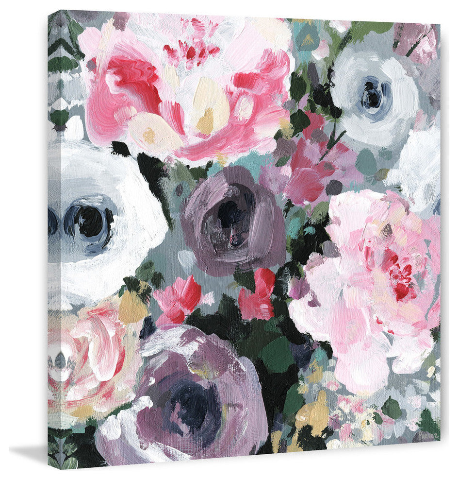 "Exquisite Flowers" Painting Print on Wrapped Canvas, 48"x48"