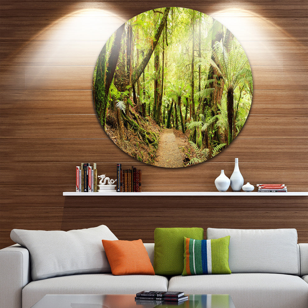 Rainforest Panorama Landscape, Photo Round Wall Art, 11"