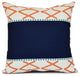 Knot Fancy, Geometric Print Outdoor Pillow, Orange, 18"x18"